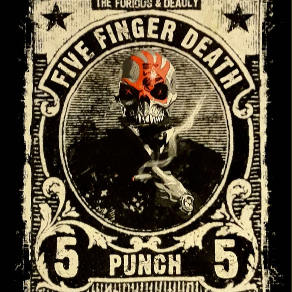 Five Finger Death Punch 2011 Tour 5FDP metal rock Official T-Shirt M NWT - Picture 3 of 5